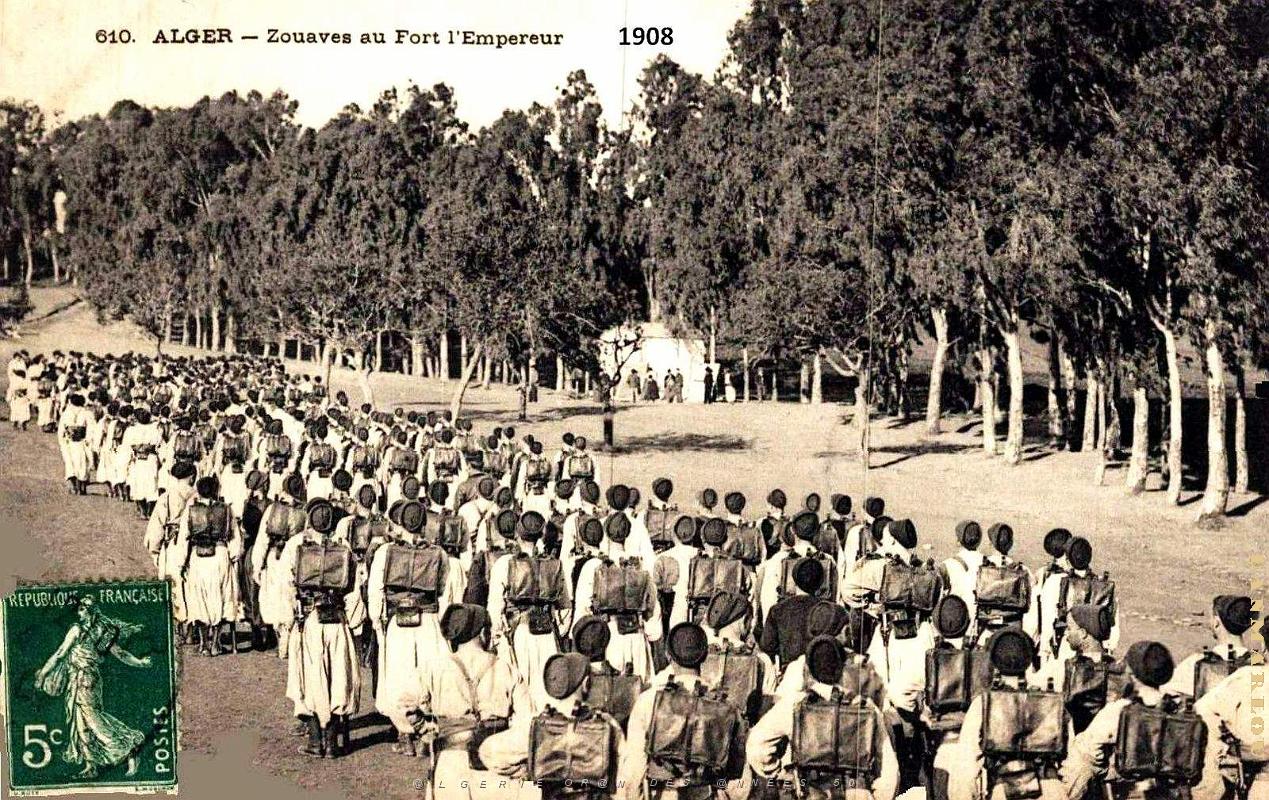 Alger - Fort l'Empereur - Zouaves - 1908.jpg